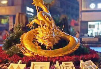 制作龍頭雕塑，鑄銅動物雕塑，房地產售樓處擺件