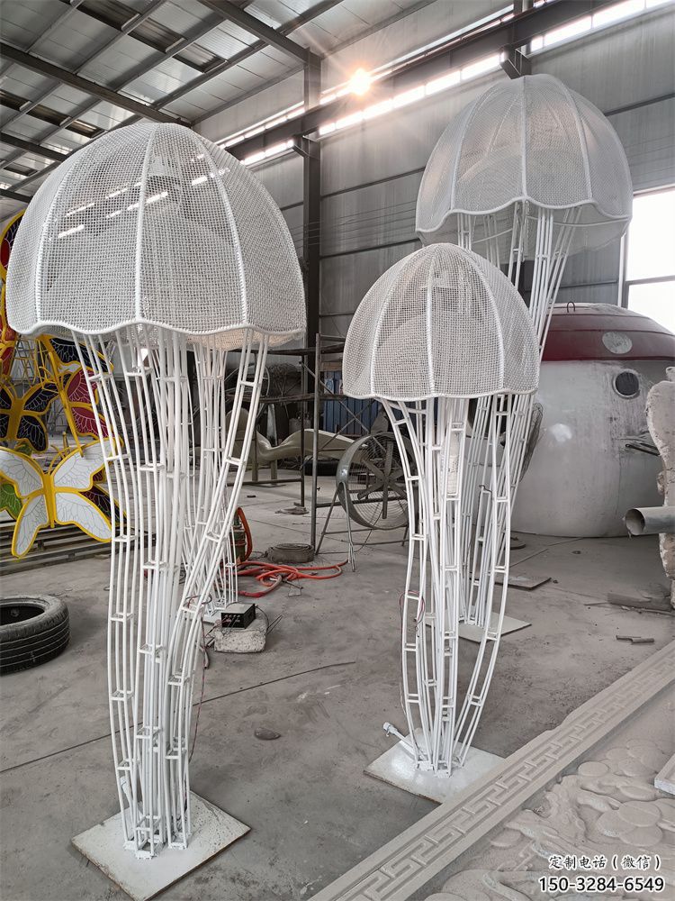 城市水母雕塑 風景區彩繪雕塑 抽象擺件