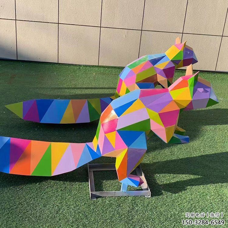 城市狐貍雕塑 風(fēng)景區(qū)彩繪雕塑 抽象擺件