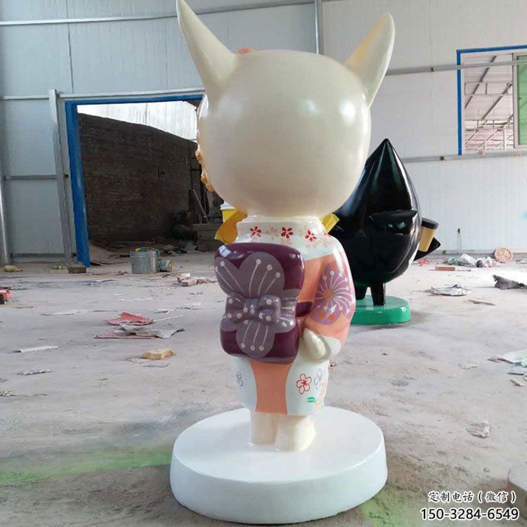 園林狐貍雕塑廠家 田間彩繪雕塑 仿真擺件