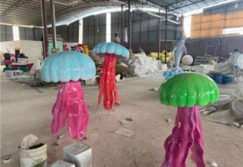 古銅色水母雕塑 大型城市雕塑 商業(yè)街?jǐn)[件