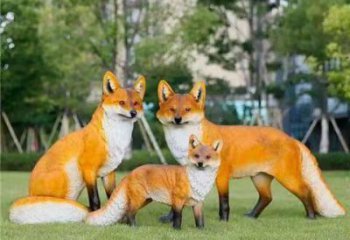 商場狐貍雕塑 仿真動物雕塑 店門口小品