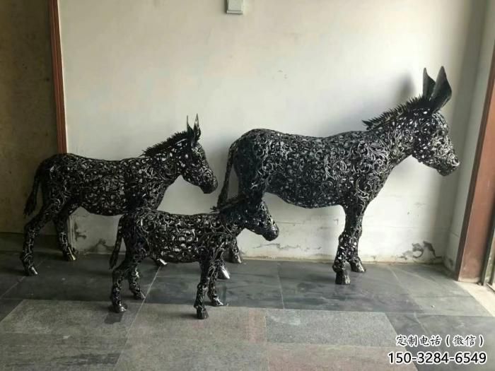 園林毛驢雕塑 風景區(qū)仿真雕塑 廣場小品