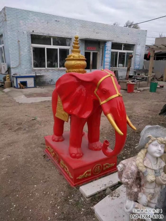 農(nóng)村小象雕塑，歐式主題，彩繪工藝