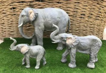 廣場小象雕塑，動物擺件，仿古工藝