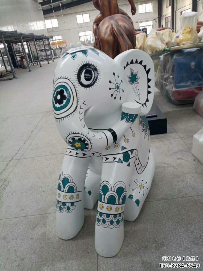 幼兒園小象雕塑，動(dòng)物主題，仿古工藝
