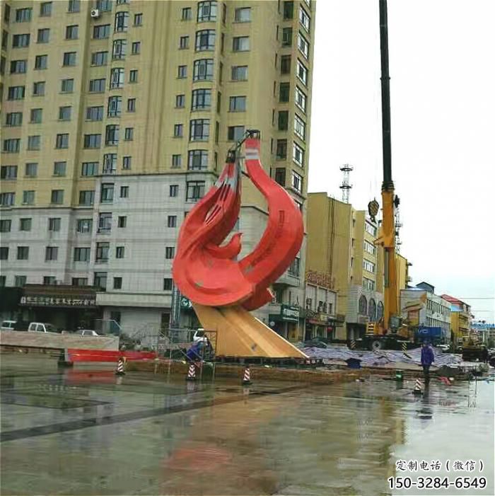 廣場鳥類雕塑，動物擺件，仿古工藝