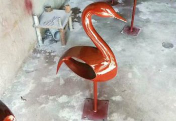 操場(chǎng)鳥類雕塑，景觀題材，鍍銅工藝