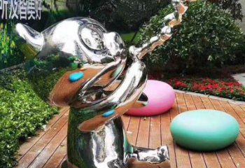 售樓部小貓雕塑，景觀題材，抽象工藝