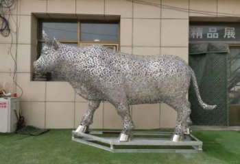 廣場小牛雕塑，動物擺件，仿古工藝