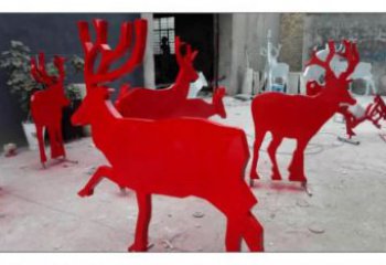 庭院小牛雕塑，動物主題，烤漆工藝