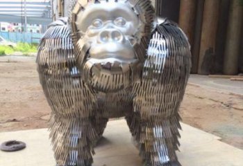 街道猩猩雕塑，景觀擺件，烤漆工藝