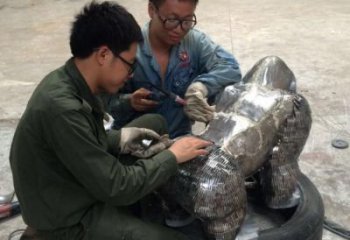 幼兒園猩猩雕塑，動物文化，鍛造工藝