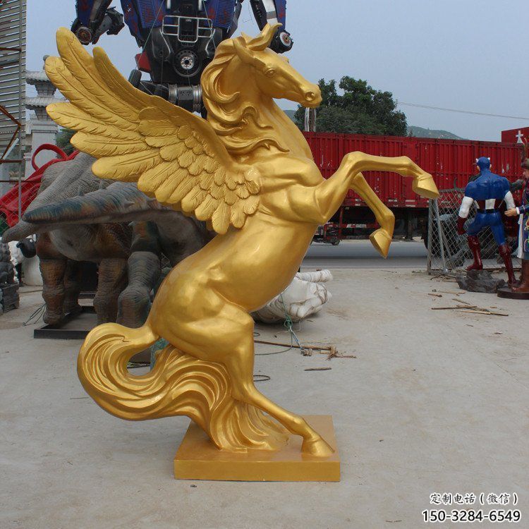 廣場(chǎng)天馬雕塑，動(dòng)物擺件，仿古工藝
