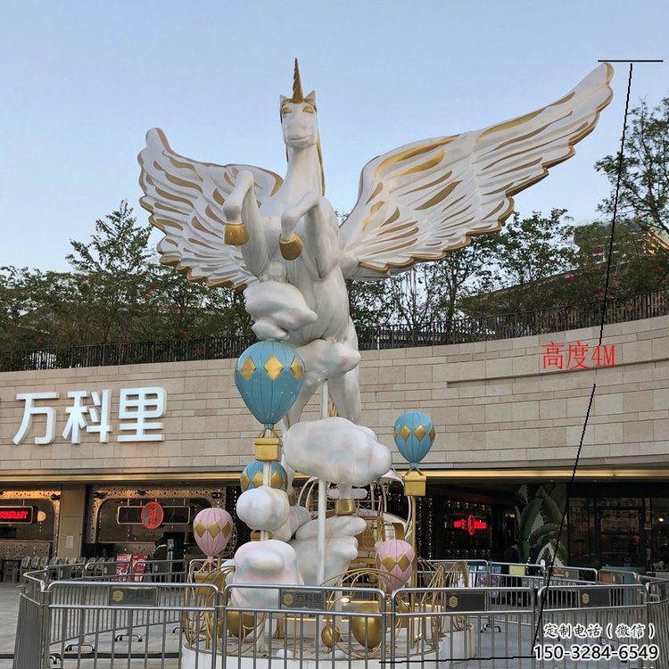 景區天馬雕塑，美陳小品，網格工藝