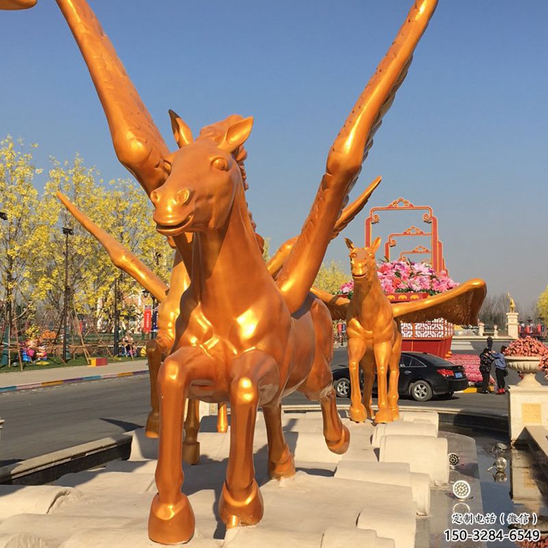 酒店天馬雕塑，迪士尼主題，噴漆工藝