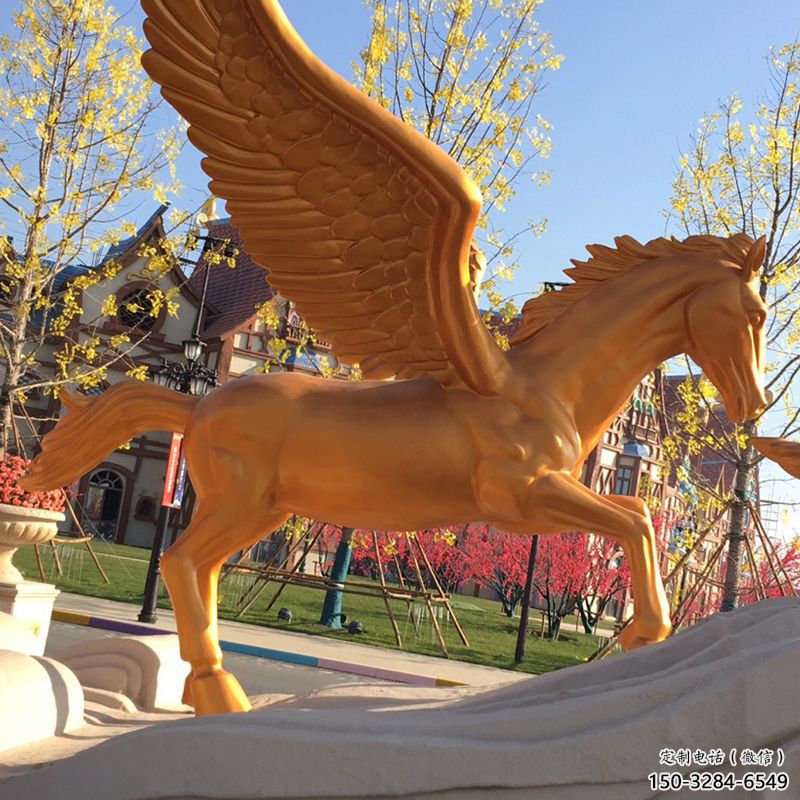 園林天馬雕塑，文化標(biāo)識(shí)，電鍍工藝