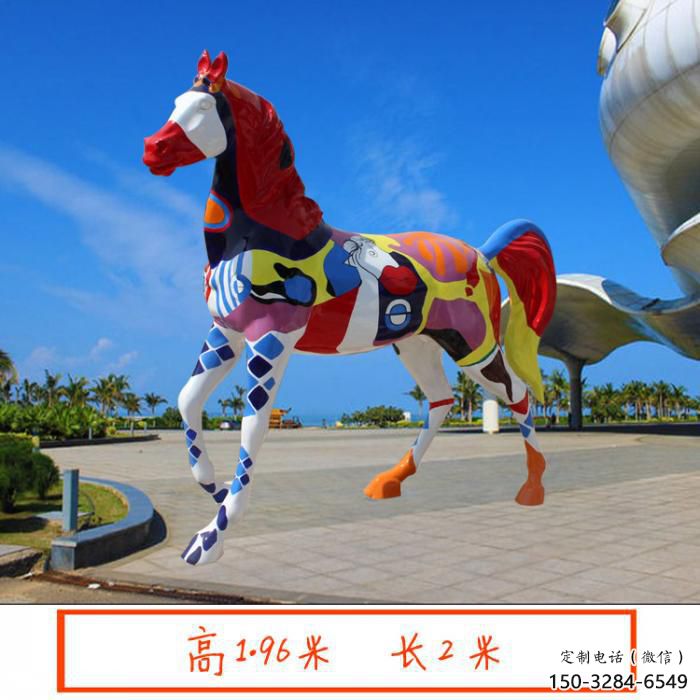 庭院小馬雕塑，動物主題，鍍銅工藝