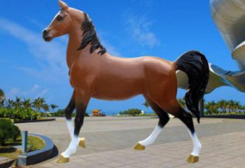 酒店小馬雕塑，家禽主題，鍍銅工藝