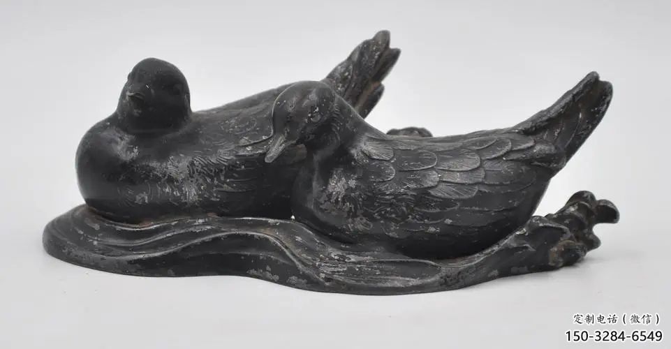 售樓處鴛鴦雕塑 商業(yè)街仿真雕塑 動物擺件