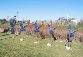 廣場白鶴雕塑 公園仿真雕塑 抽象擺件