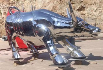 廣場(chǎng)黃牛雕塑，動(dòng)物擺件，仿古工藝