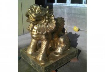 步行街貔貅雕塑，鑄銅農耕雕塑，鏤空方式