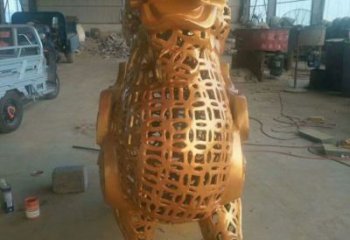 小區貔貅雕塑，拉絲海洋雕塑，抽象效果