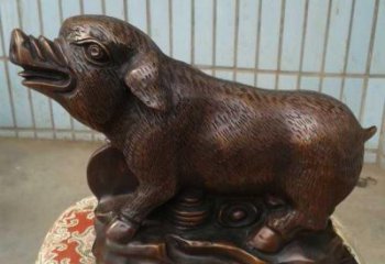 庭院野豬雕塑，鍍金歐式雕塑，網(wǎng)格形式