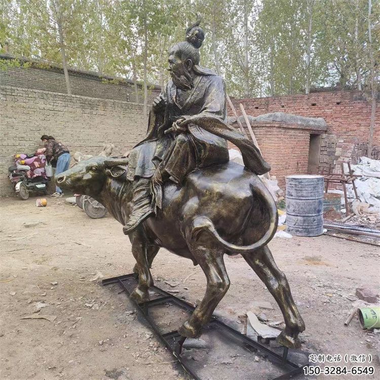 景區老牛雕塑，鍍金歐式雕塑，鐵藝材質