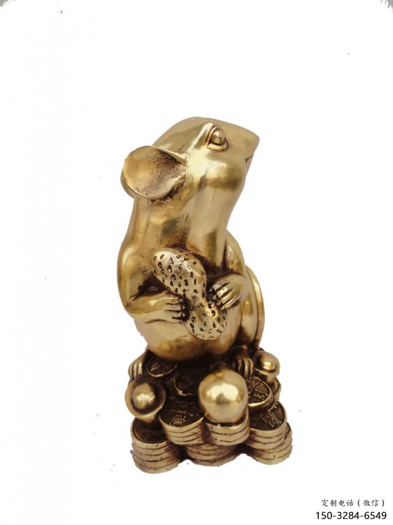步行街老鼠雕塑，鑄銅農(nóng)耕雕塑，鏤空方式
