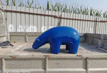 廣場狗熊雕塑，卡通水景雕塑，抽象效果