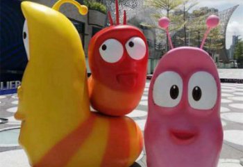 售樓部蟲子雕塑，噴砂發(fā)光雕塑，彩繪題材