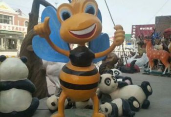 小區(qū)蟲子雕塑，拉絲海洋雕塑，抽象效果