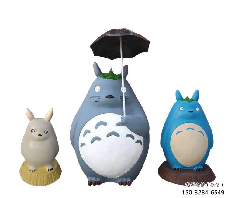 街道龍貓雕塑，鑄銅農耕雕塑，古銅效果