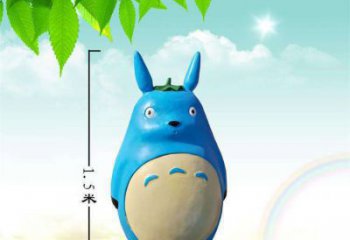 室內龍貓雕塑，拉絲海洋雕塑，抽象效果