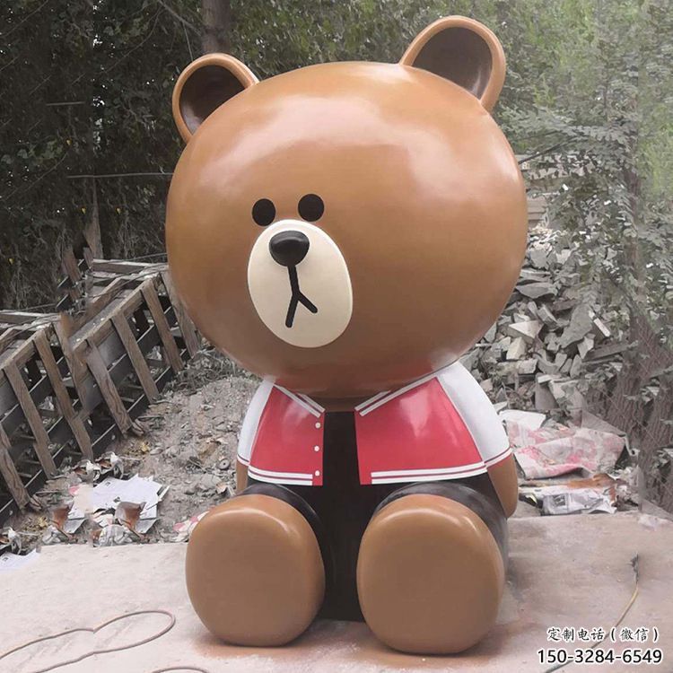 房地產布朗熊雕塑廠，仿古動漫雕塑，噴砂制造