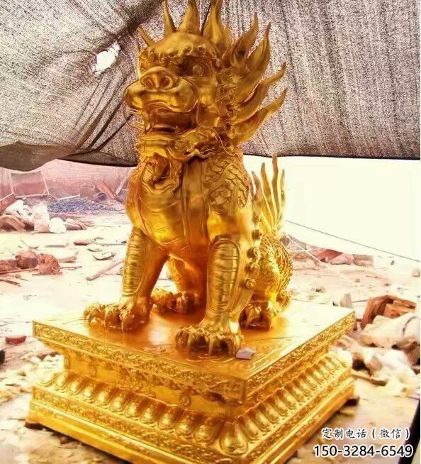 房地產麒麟雕塑，仿古動漫雕塑，噴砂制造
