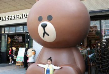 布朗熊雕塑廠家，仿古動(dòng)漫雕塑，仿古擺件