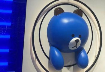 農村布朗熊雕塑，鏤空海洋雕塑，抽象效果