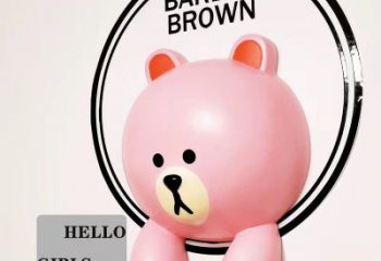 庭院布朗熊雕塑，鍍金歐式雕塑，動漫形式