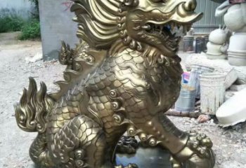 售樓部麒麟雕塑，噴砂發光雕塑，彩繪題材