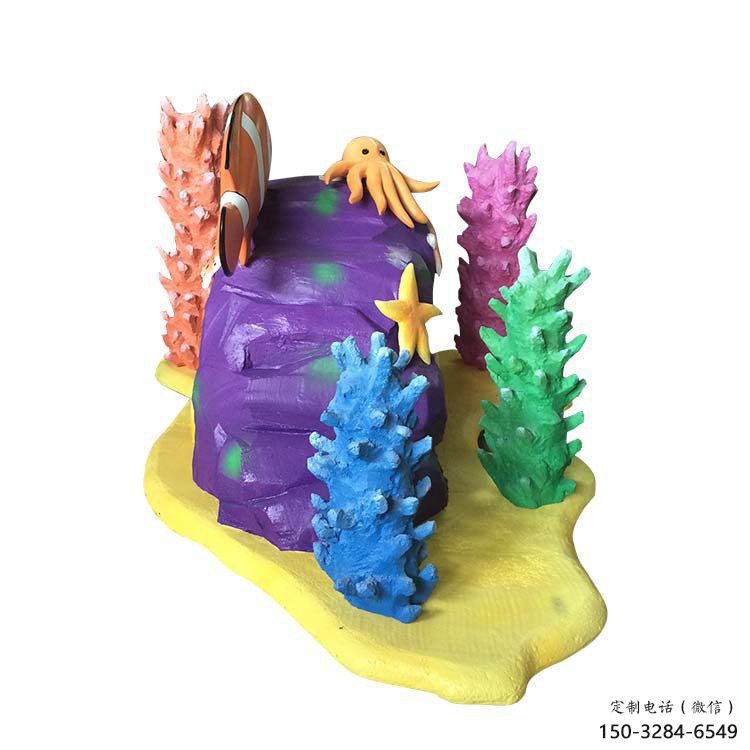 室內(nèi)珊瑚雕塑，拉絲海洋雕塑，抽象效果