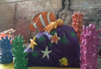 飯店珊瑚雕塑，鍍金歐式雕塑，仿真工藝