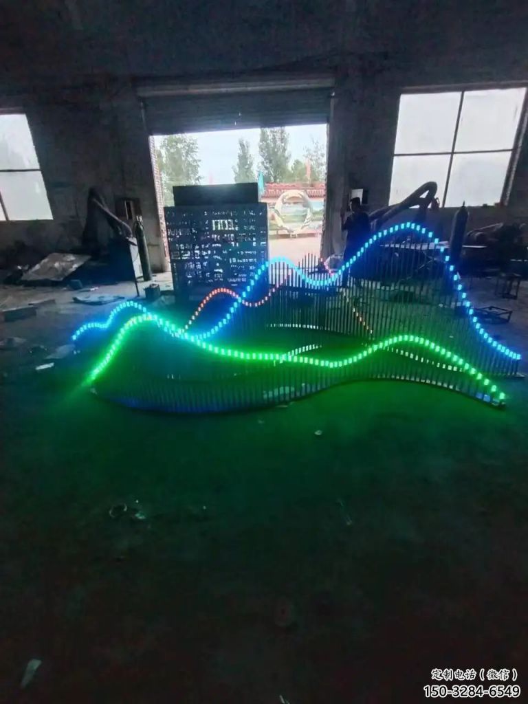 公園假山雕塑，噴砂發光雕塑，鍛造工藝