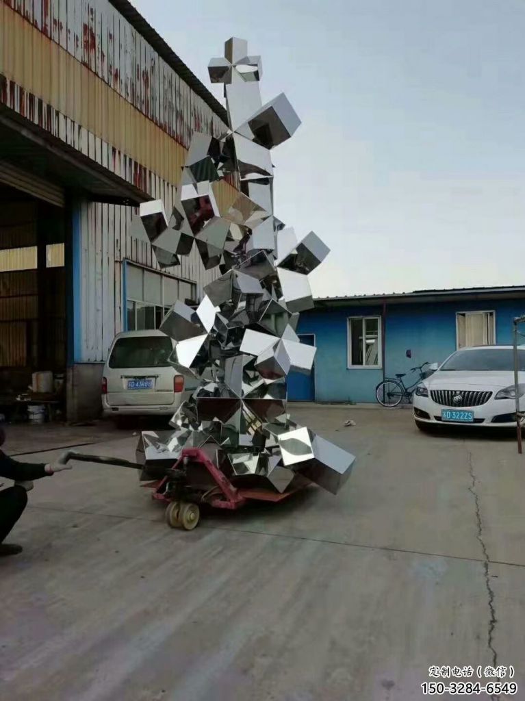 校園景觀石雕塑，拉絲景觀雕塑，抽象主題