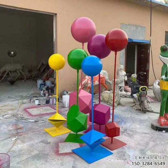 抽象氣球雕塑 步行街雕塑 抽象烤漆擺件