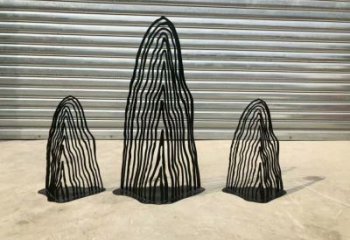 景區假山雕塑，鍍金歐式雕塑，鐵藝材質