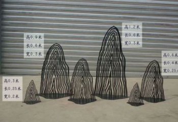 售樓部假山雕塑，噴砂發光雕塑，烤漆題材