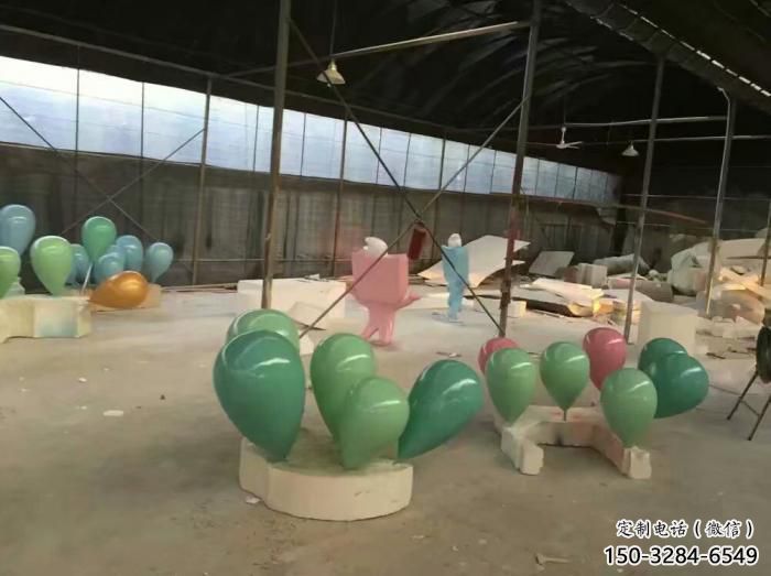 庭院氣球雕塑，鍍金歐式雕塑，噴漆形式